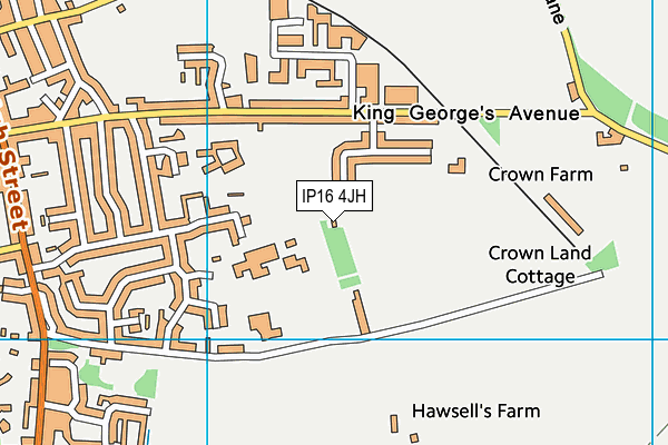 IP16 4JH map - OS VectorMap District (Ordnance Survey)