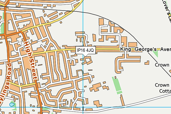 Leiston Primary School (Closed) map (IP16 4JQ) - OS VectorMap District (Ordnance Survey)