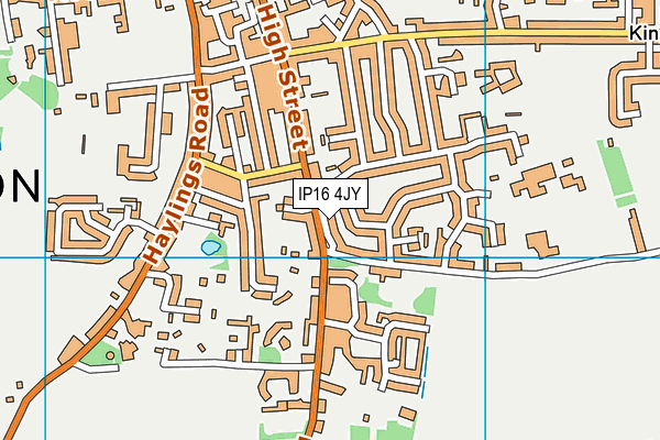IP16 4JY map - OS VectorMap District (Ordnance Survey)