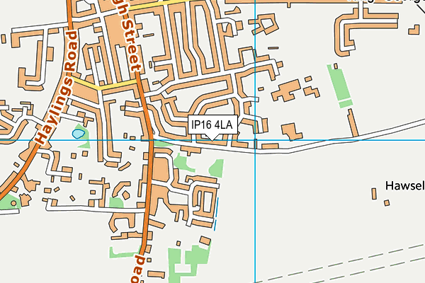 IP16 4LA map - OS VectorMap District (Ordnance Survey)