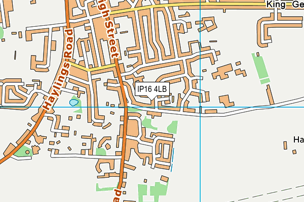 IP16 4LB map - OS VectorMap District (Ordnance Survey)