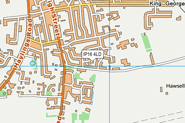 IP16 4LD map - OS VectorMap District (Ordnance Survey)
