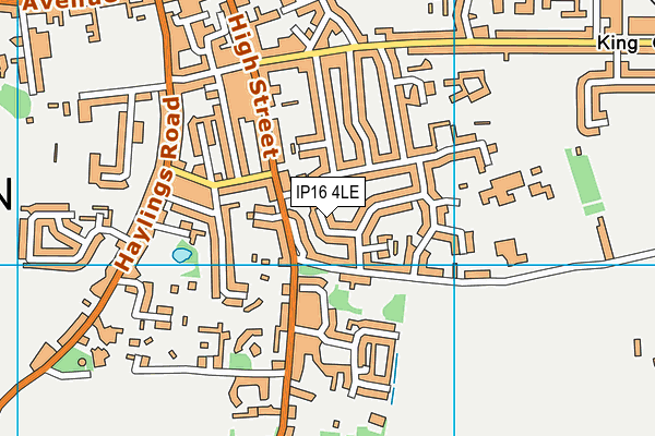 IP16 4LE map - OS VectorMap District (Ordnance Survey)