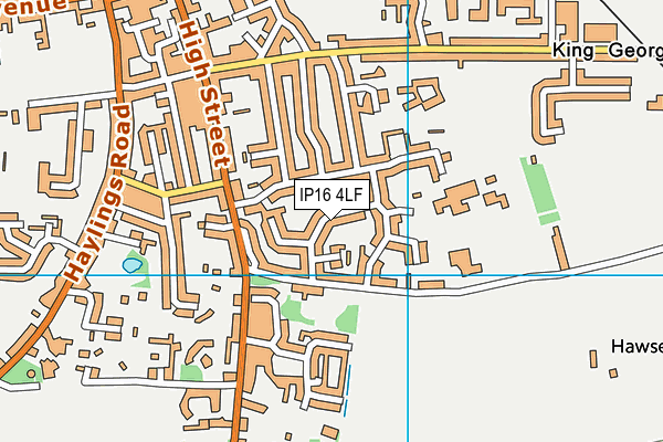 IP16 4LF map - OS VectorMap District (Ordnance Survey)