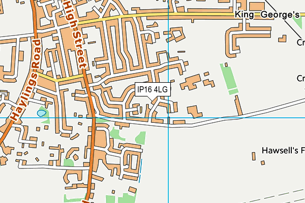 IP16 4LG map - OS VectorMap District (Ordnance Survey)