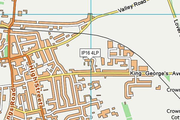 IP16 4LP map - OS VectorMap District (Ordnance Survey)