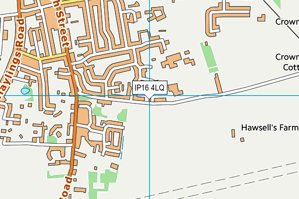 IP16 4LQ map - OS VectorMap District (Ordnance Survey)