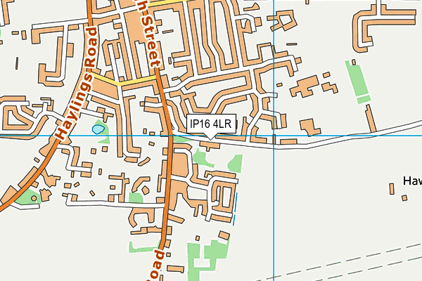 IP16 4LR map - OS VectorMap District (Ordnance Survey)