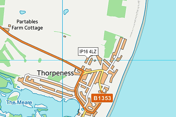 IP16 4LZ map - OS VectorMap District (Ordnance Survey)