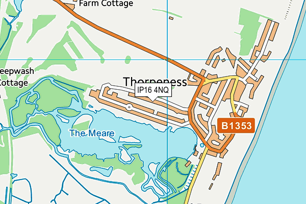 IP16 4NQ map - OS VectorMap District (Ordnance Survey)