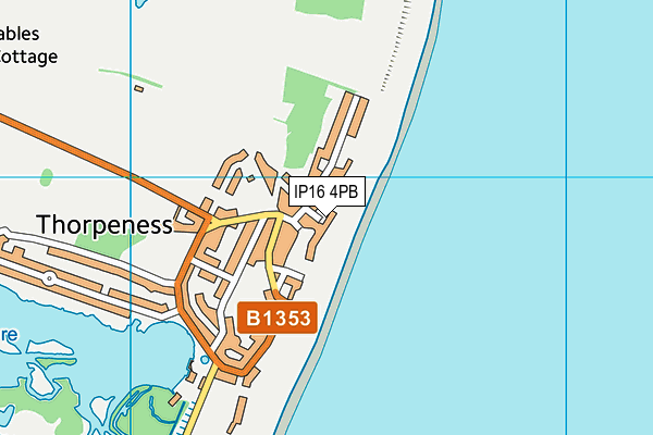 IP16 4PB map - OS VectorMap District (Ordnance Survey)