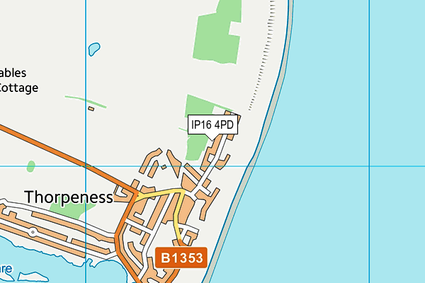 IP16 4PD map - OS VectorMap District (Ordnance Survey)