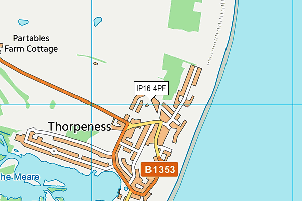 IP16 4PF map - OS VectorMap District (Ordnance Survey)