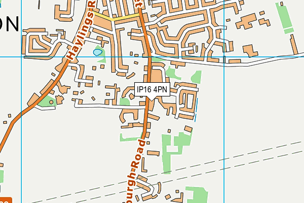 IP16 4PN map - OS VectorMap District (Ordnance Survey)