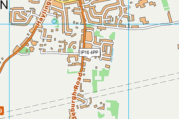 IP16 4PP map - OS VectorMap District (Ordnance Survey)