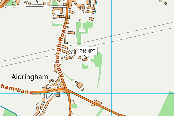 IP16 4PT map - OS VectorMap District (Ordnance Survey)