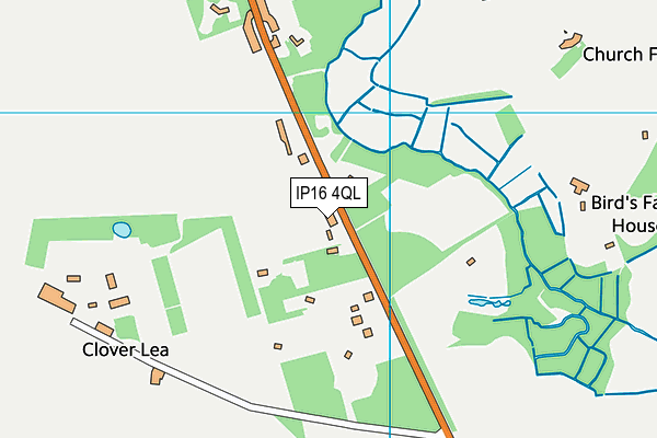 IP16 4QL map - OS VectorMap District (Ordnance Survey)