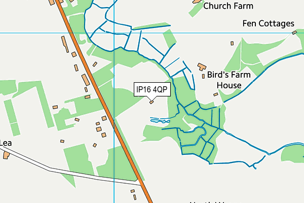 IP16 4QP map - OS VectorMap District (Ordnance Survey)