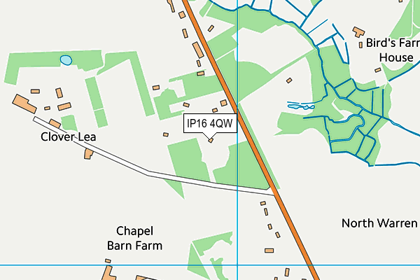 IP16 4QW map - OS VectorMap District (Ordnance Survey)