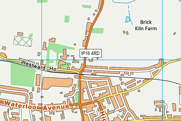 IP16 4RD map - OS VectorMap District (Ordnance Survey)