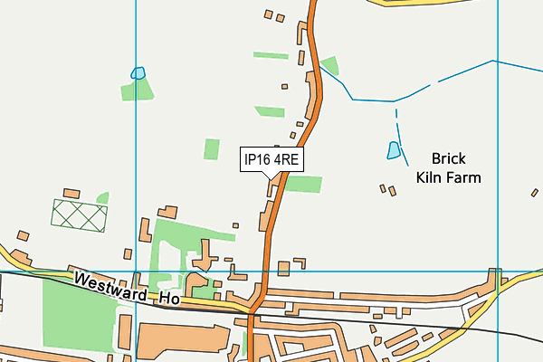 IP16 4RE map - OS VectorMap District (Ordnance Survey)