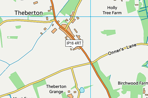 IP16 4RT map - OS VectorMap District (Ordnance Survey)