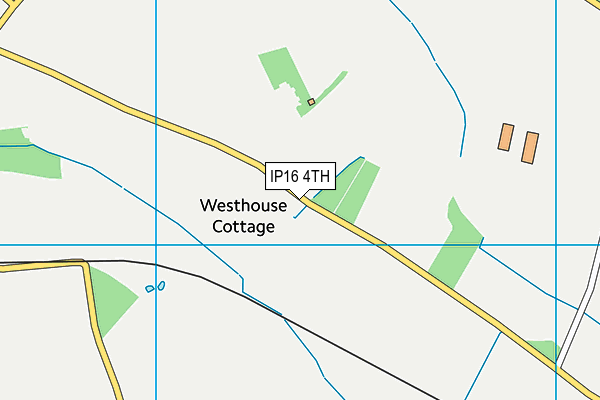 IP16 4TH map - OS VectorMap District (Ordnance Survey)