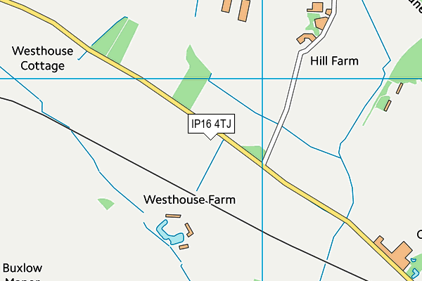 IP16 4TJ map - OS VectorMap District (Ordnance Survey)