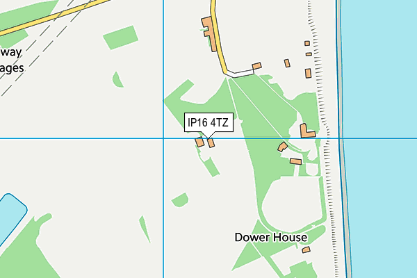 IP16 4TZ map - OS VectorMap District (Ordnance Survey)