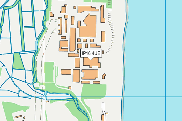 IP16 4UE map - OS VectorMap District (Ordnance Survey)
