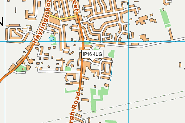 IP16 4UG map - OS VectorMap District (Ordnance Survey)