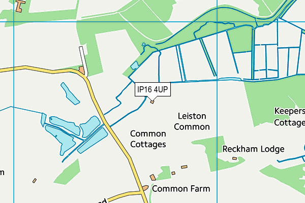 IP16 4UP map - OS VectorMap District (Ordnance Survey)