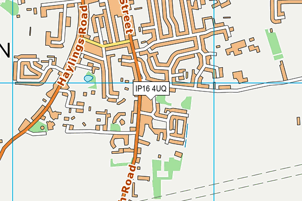 IP16 4UQ map - OS VectorMap District (Ordnance Survey)