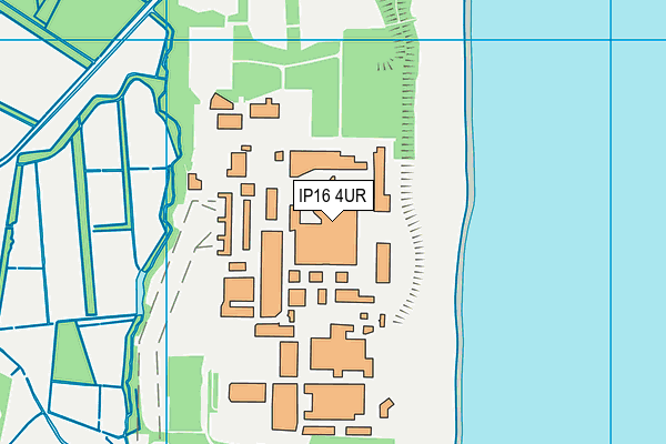 IP16 4UR map - OS VectorMap District (Ordnance Survey)