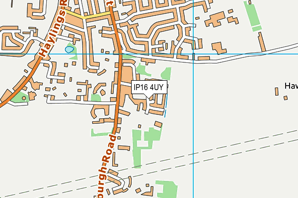 IP16 4UY map - OS VectorMap District (Ordnance Survey)