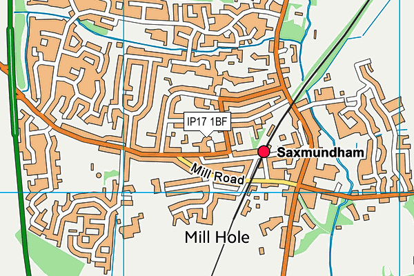 IP17 1BF map - OS VectorMap District (Ordnance Survey)