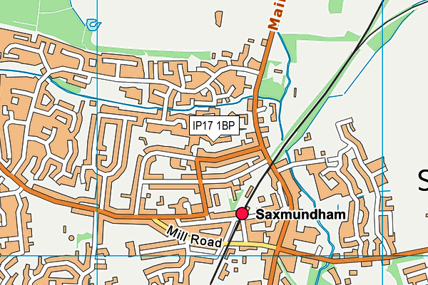 IP17 1BP map - OS VectorMap District (Ordnance Survey)