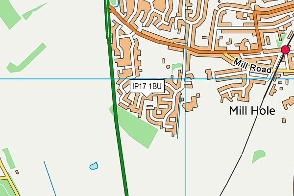 IP17 1BU map - OS VectorMap District (Ordnance Survey)