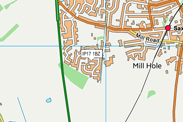 IP17 1BZ map - OS VectorMap District (Ordnance Survey)