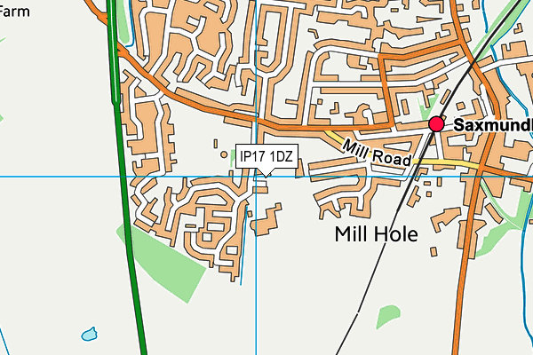 Set Saxmundham School map (IP17 1DZ) - OS VectorMap District (Ordnance Survey)