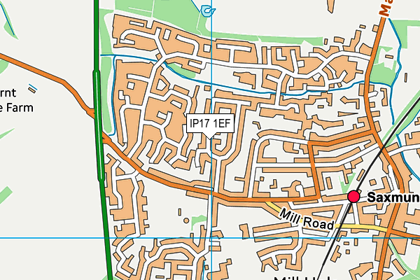IP17 1EF map - OS VectorMap District (Ordnance Survey)