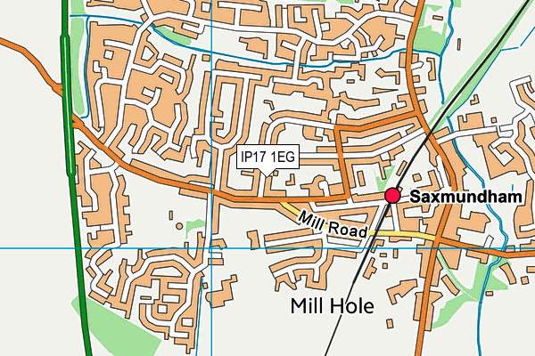 IP17 1EG map - OS VectorMap District (Ordnance Survey)