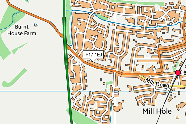 IP17 1EJ map - OS VectorMap District (Ordnance Survey)