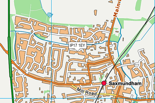 IP17 1EY map - OS VectorMap District (Ordnance Survey)