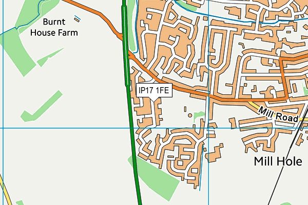 IP17 1FE map - OS VectorMap District (Ordnance Survey)