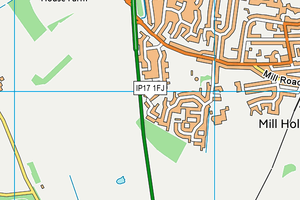 IP17 1FJ map - OS VectorMap District (Ordnance Survey)