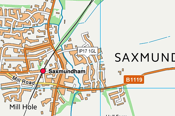 IP17 1GL map - OS VectorMap District (Ordnance Survey)