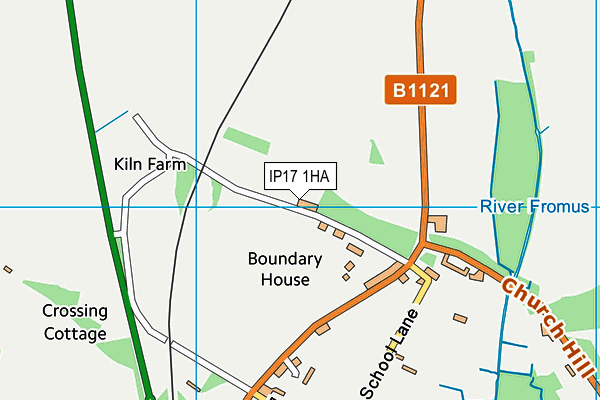 IP17 1HA map - OS VectorMap District (Ordnance Survey)