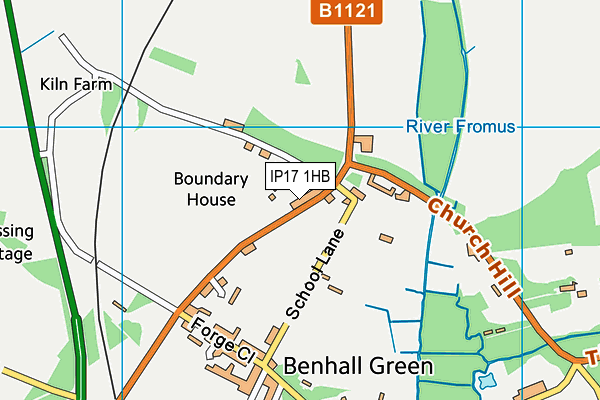 IP17 1HB map - OS VectorMap District (Ordnance Survey)