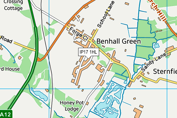 IP17 1HL map - OS VectorMap District (Ordnance Survey)